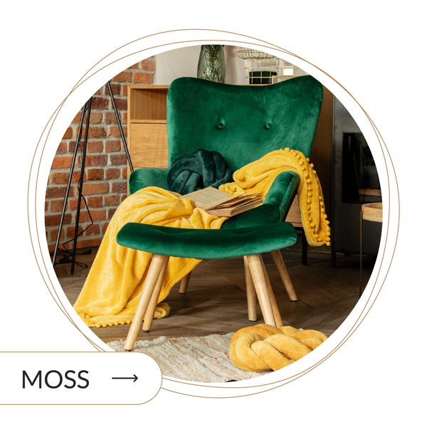 Zielony fotel Moss