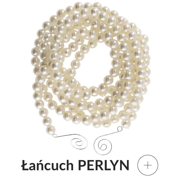 łańcuch na choinkę perłowy