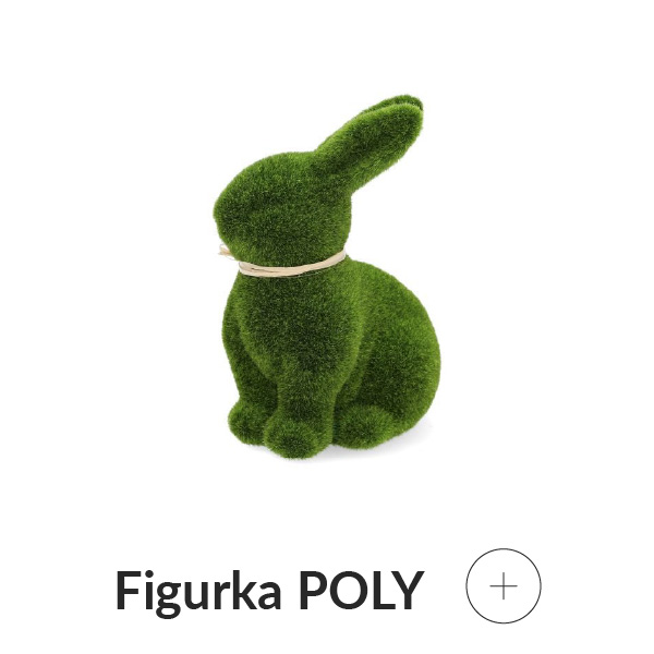 Figurka wielkanocna królik zielony