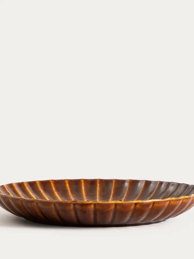Talerz MELIDA obiadowy bursztynowy 27 cm