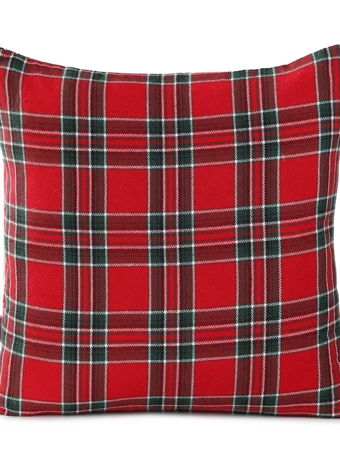 Poszewka LAPPI w kratę czerwona 45x45 cm