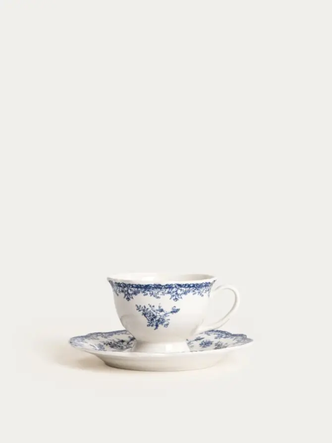 Filiżanka ze spodkiem LOURRY porcelanowa granatowa 0,08 l