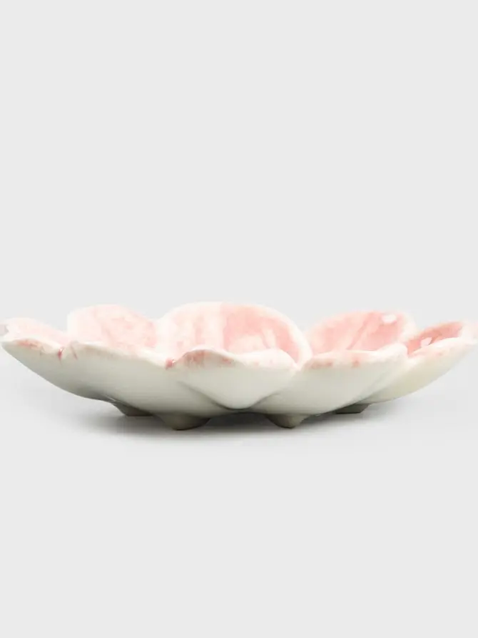 Taca dekoracyjna EDME ceramiczna różowa 15x15 cm