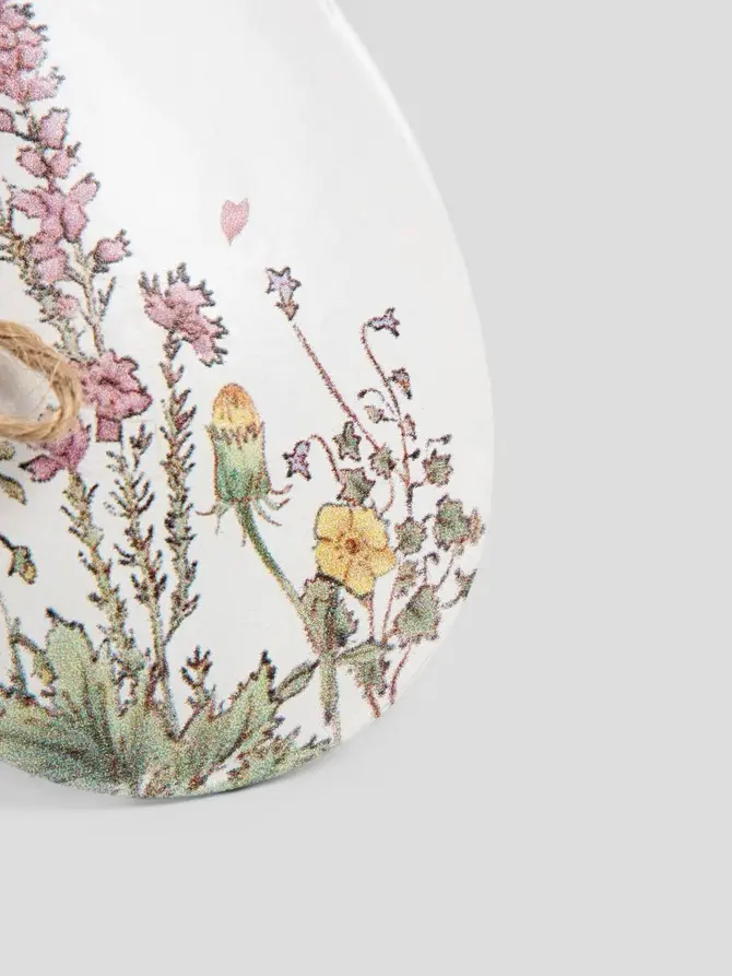 Zawieszka MEADOW FLOWERS wielkanocne metalowe jajko 2,2x8x10 cm