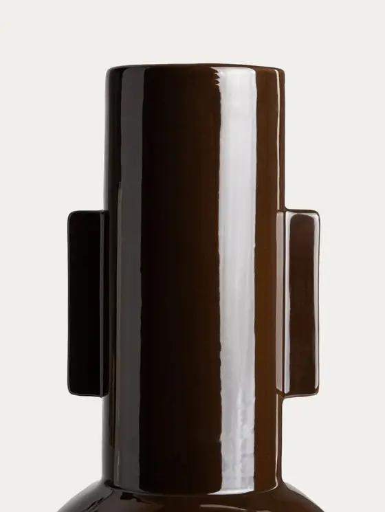Wazon OPHIRA brązowy ceramiczny 17x35,2 cm