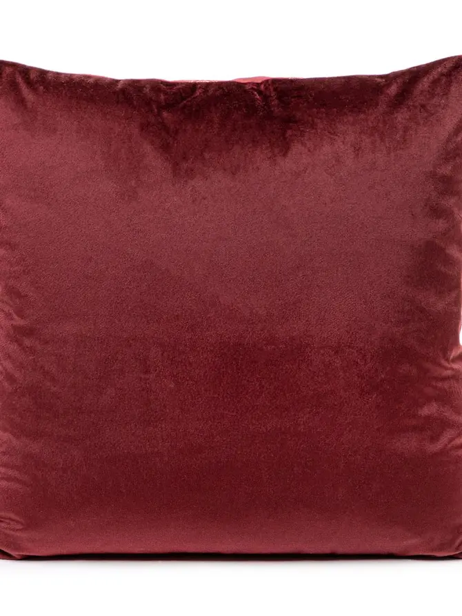 Poszewka TANESI w złote śnieżynki bordowa 45x45 cm