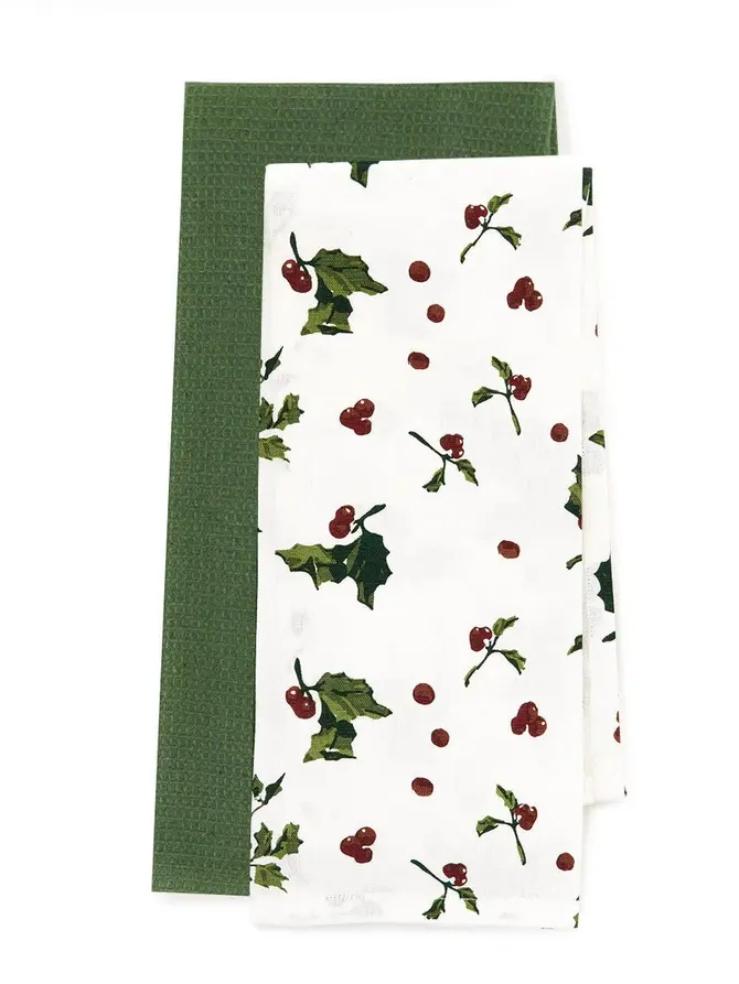 Zestaw ścierek kuchennych HOLLY w gałązki 2*45x65 cm