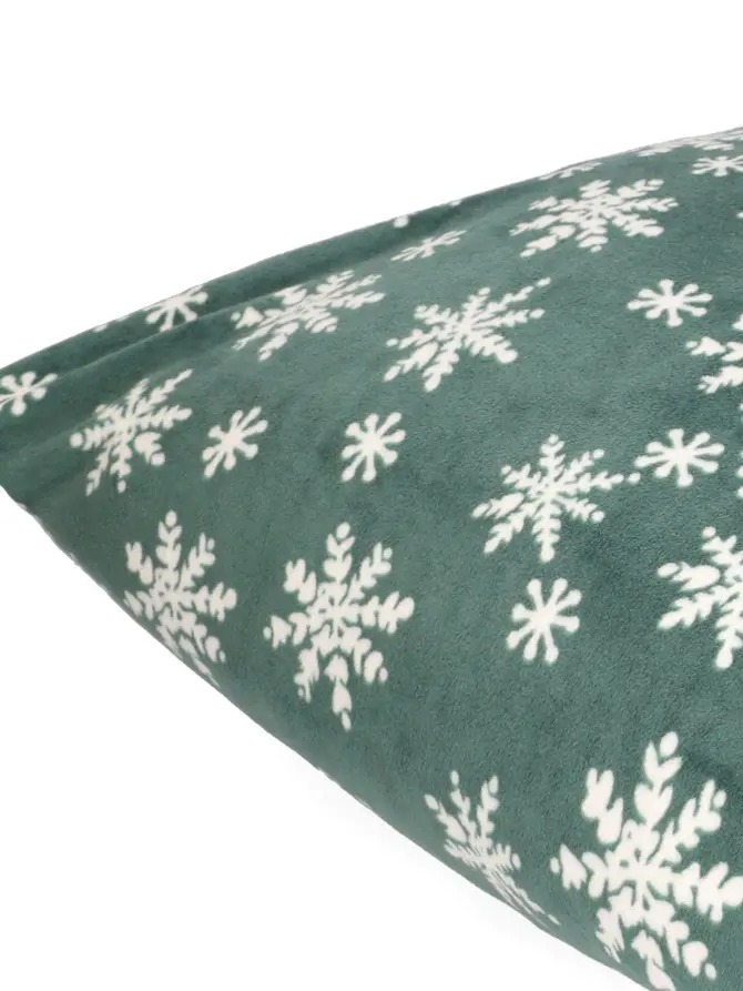 Poszewka w śnieżynki zielona SNOFLOCK 45x45 cm XM20 985700