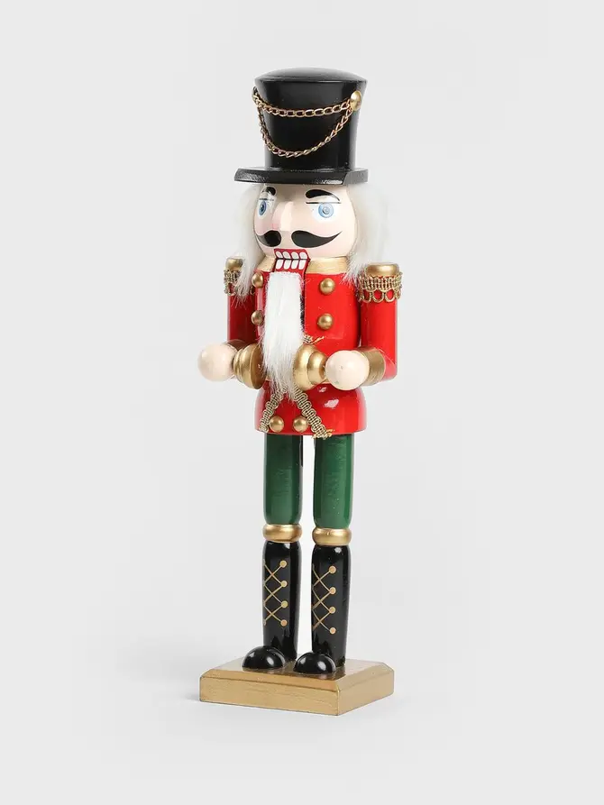 Figurka NUTCRACKER dziadek do orzechów z talerzami 30 cm