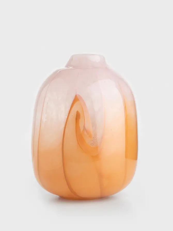 Wazon OMBRE szklany omber beżowo-brązowy 15,54x20 cm
