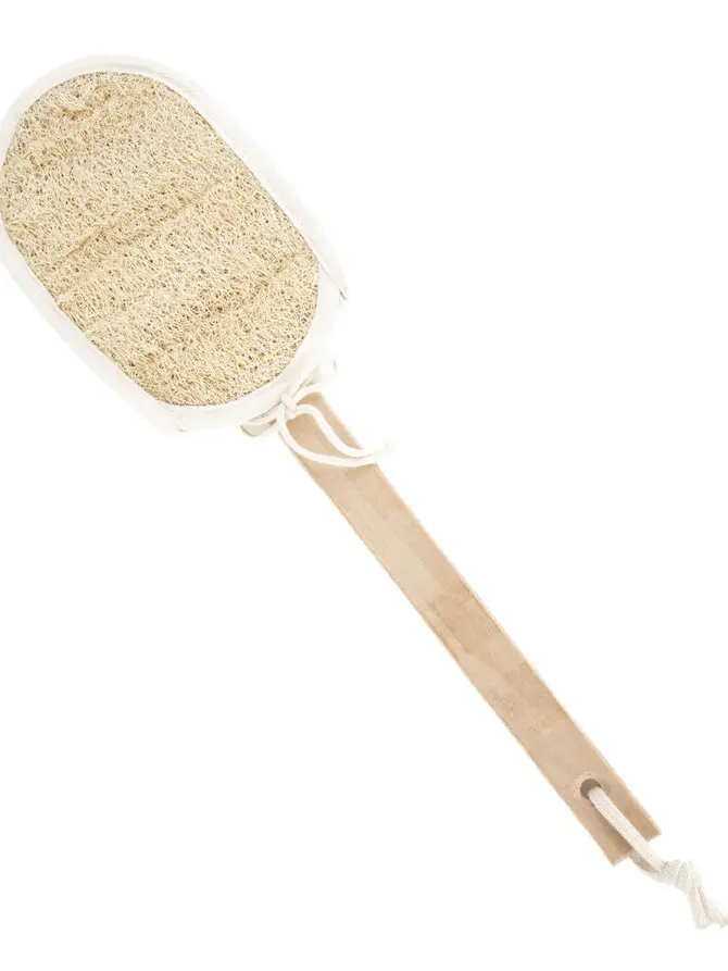 Gąbka peelingująca VANDE naturalna z drewnianą rączką 13x44,5 cm