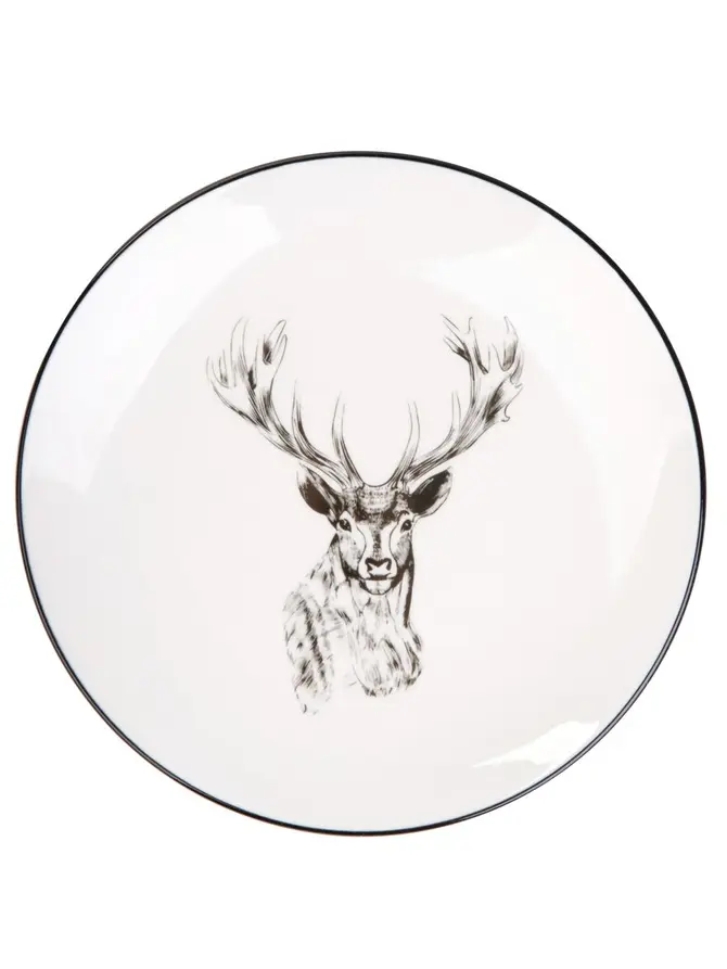 Talerz REINDEER deserowy z jeleniem 19 cm