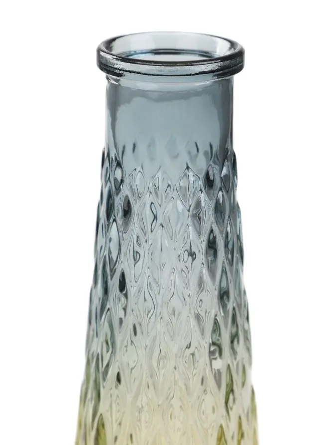 Wazon ARCHIE szklany ombre granatowo-żółty 6,5x22 cm