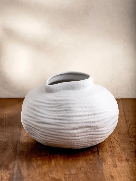 Wazon VIREO pękaty nieregularny ceramiczny 24x17 cm