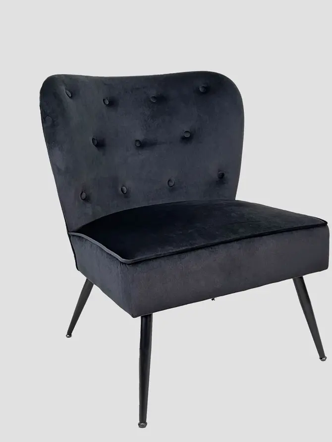 Fotel ELOYA czarny 71x75,5x86 cm