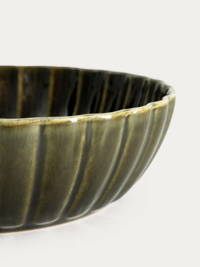 Talerz MELIDA głęboki ciemnozielony 19 cm