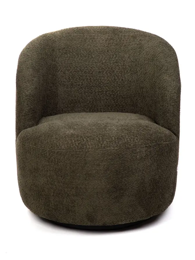 Fotel SVINGEN obrotowy oliwkowy 65.5x77x69cm