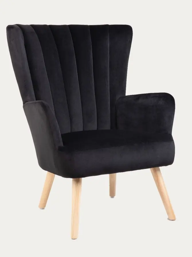 Fotel MILLS czarny 75x79x102 cm