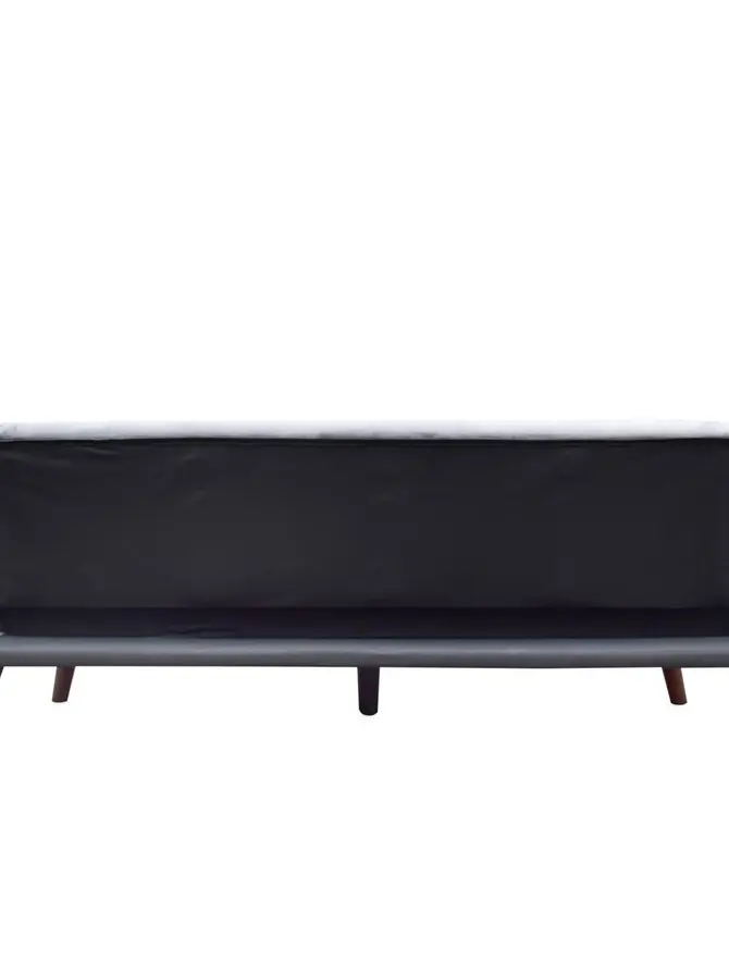 Sofa RINKO sofa 3-osobowa, z funkcją spania, welurowa ciemnoszara 195x81x74 cm