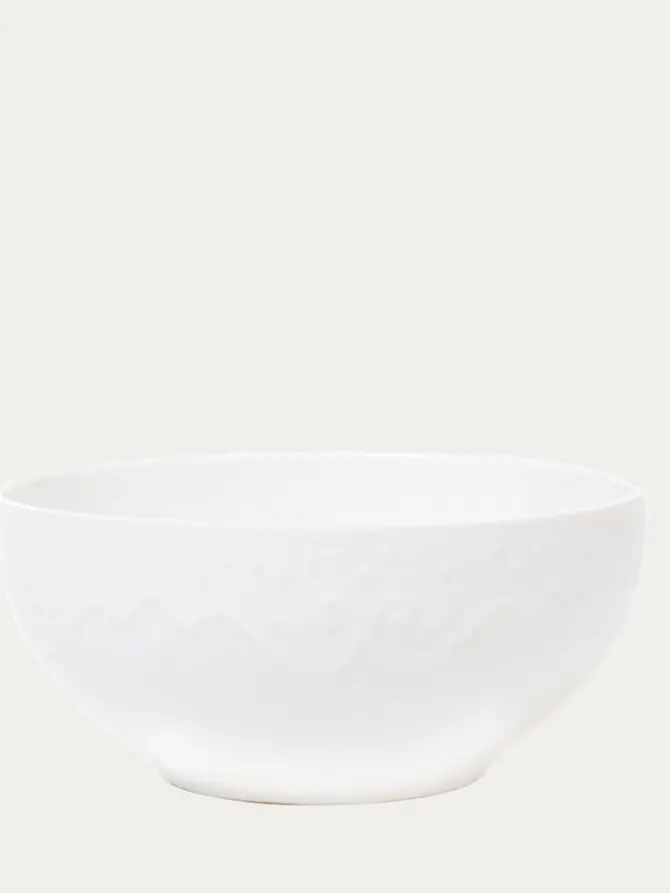 Miska SYLIA biała z ornamentem 15 cm