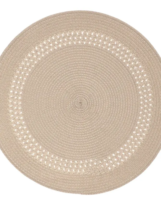 Podkładka do jadalni TRINA okrągła beżowa 38 cm