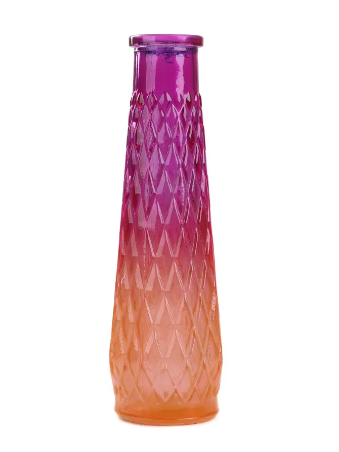 Wazon ARCHIE szklany ombre fukcjowo-pomarańczowy 6,5x22 cm