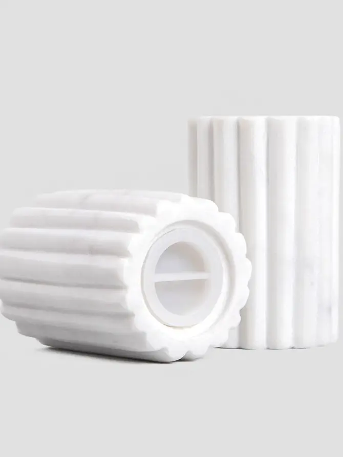 Zestaw przyprawników MARBLE STRIPES marmurowych ryflowanych 2 el