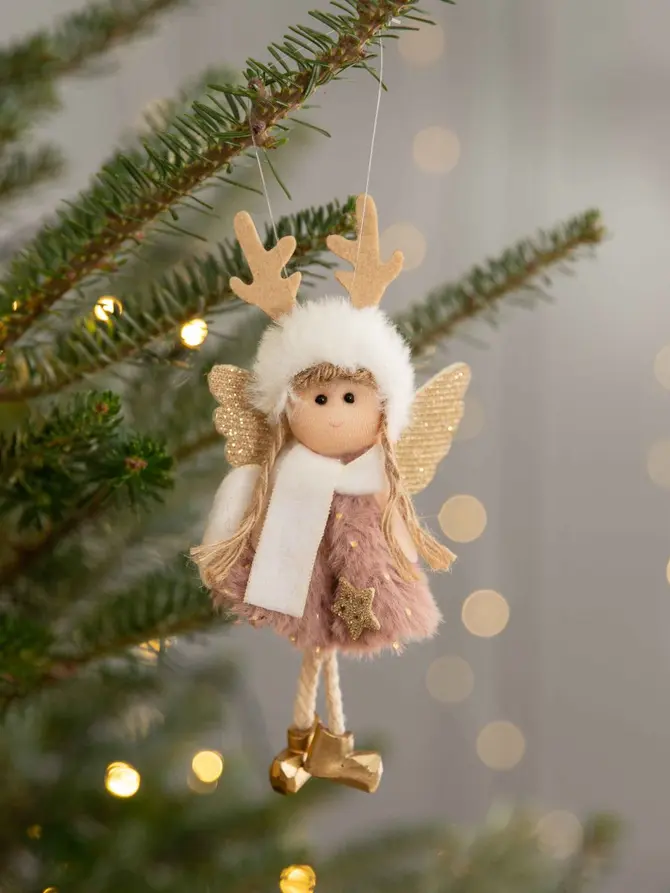 Zawieszka PLYS laleczka różowa 16 cm