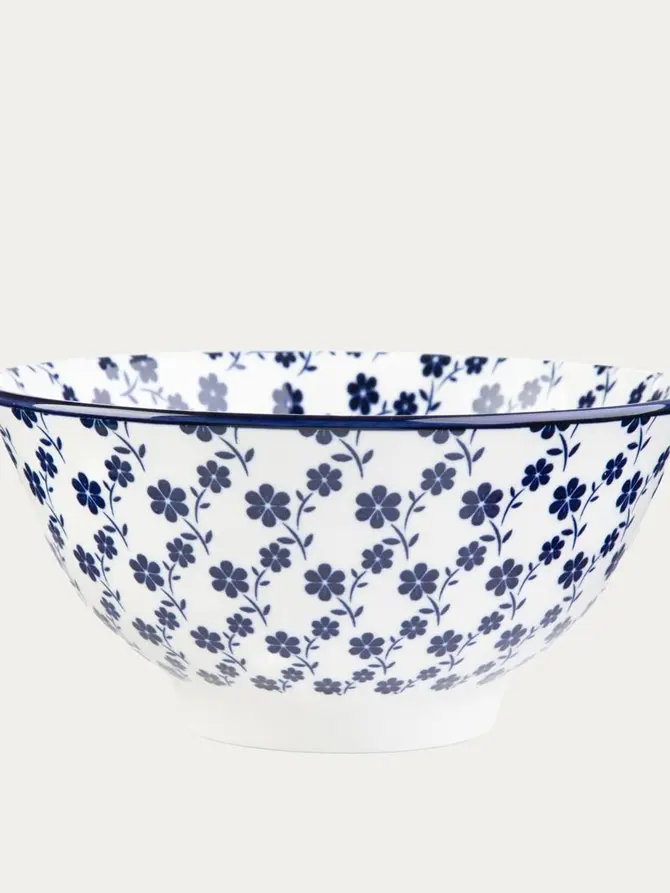 Miska NAVIA granatowa w kwiatuszki 15 cm