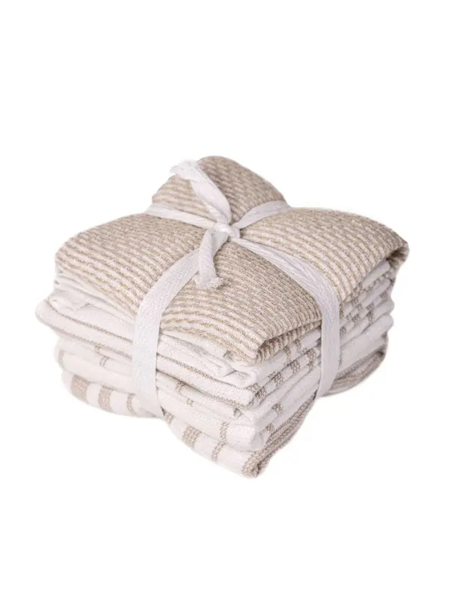 Zestaw ręczników uniwersalnych HERIETT Bawełnianych beżowych 4szt. 4*30x30 cm
