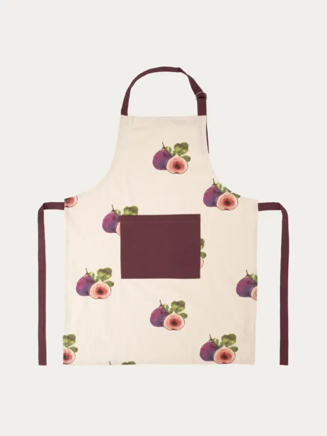 Fartuch kuchenny SKORD bawełniany ze wzorem figi 60x80 cm