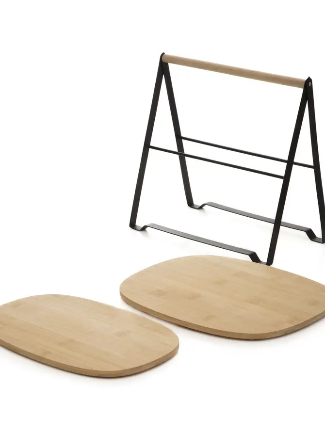Patera BAMBOU bambusowa 2 poziomowa 25x28 cm