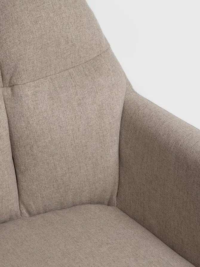 Fotel SEENSA obrotowy beżowy 58x67x81-89 cm