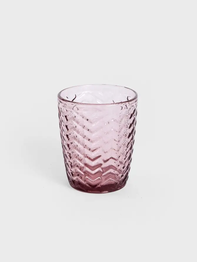Zestaw szklanek LUNNIS niska różowa, 4 szt. 0,25 l
