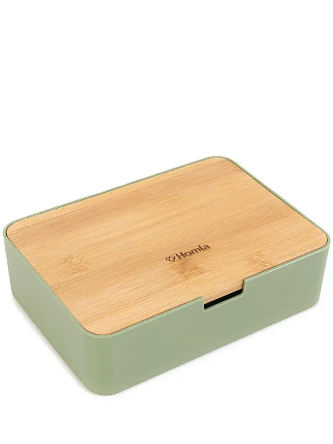 Organizer z lusterkiem KASEN pistacjowy/zielony 18x13x5cm