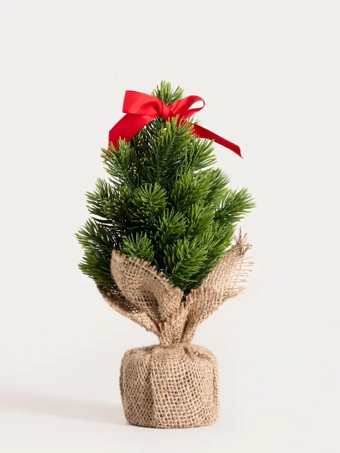 Choinka MINIA z czerwoną kokardą 28 cm