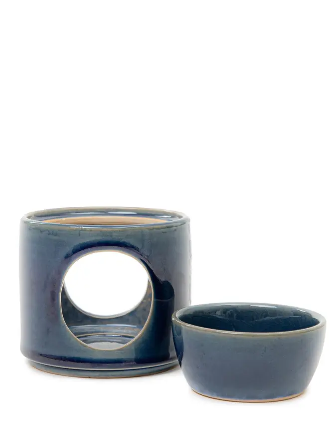 Kominek SOLETO ceramiczny granatowy 9,4x9,6 cm