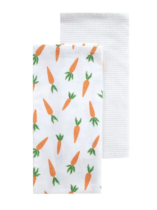 Zestaw ścierek kuchennych CARROT w marchewki 2*45x65 cm