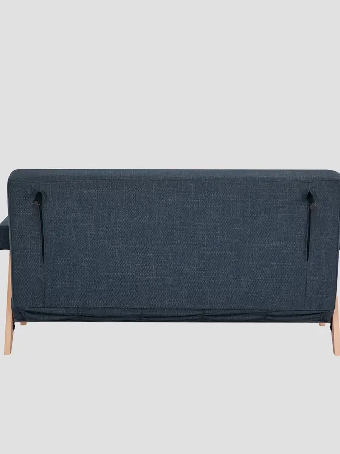 Sofa CALORE 2-osobowa, z funkcją spania granatowa 157x90x82 cm