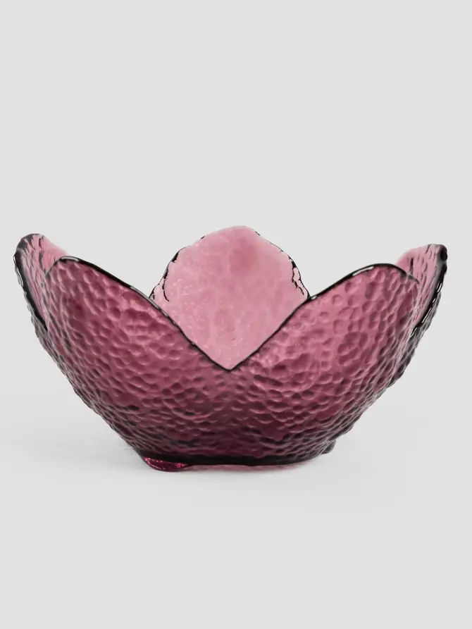 Miseczka LONNY w kształcie kwiatka różowa L 16x7 cm