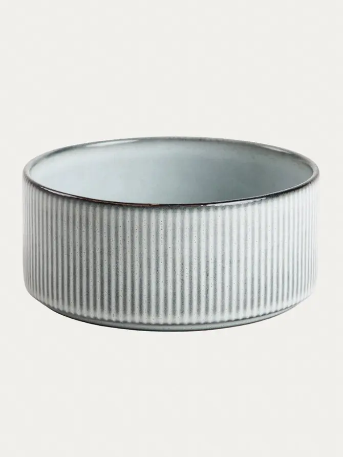 Miska SANOS prążkowana szara 14 cm