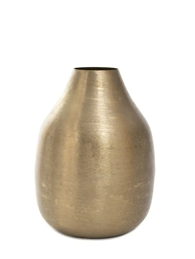 Wazon GIRONA metalowy złoty 15x15x21 cm