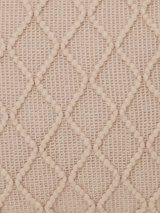 Poszewka LOOP w romby beżowa 45x45 cm