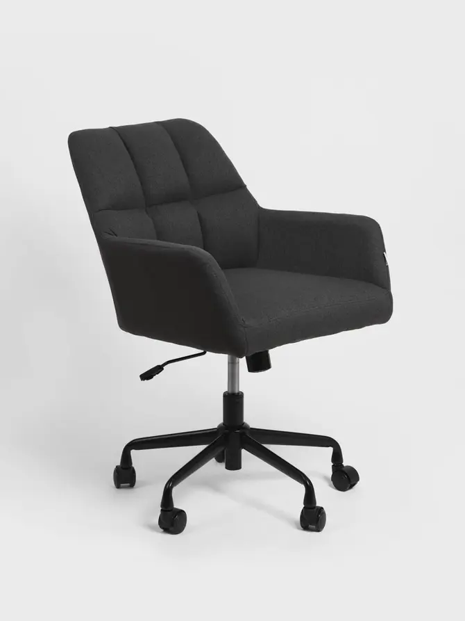 Fotel SEENSA obrotowy szary 58x67x81-89 cm