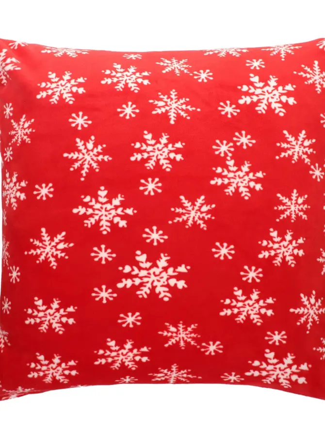 Poszewka w śnieżynki czerwona SNOFLOCK 45x45 cm XM20 985694
