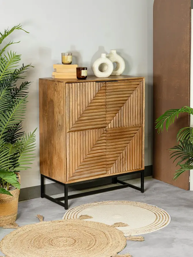 Komoda DELHI lite drewno mango 79x40x99 cm