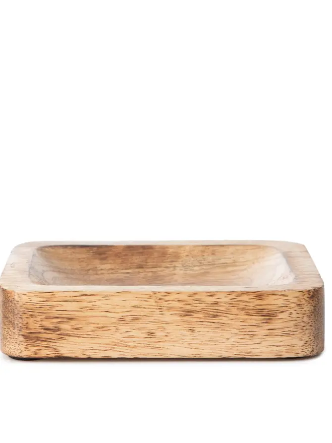Mydelniczka SUBRA naturalna z drewna mango 10x13x3 cm