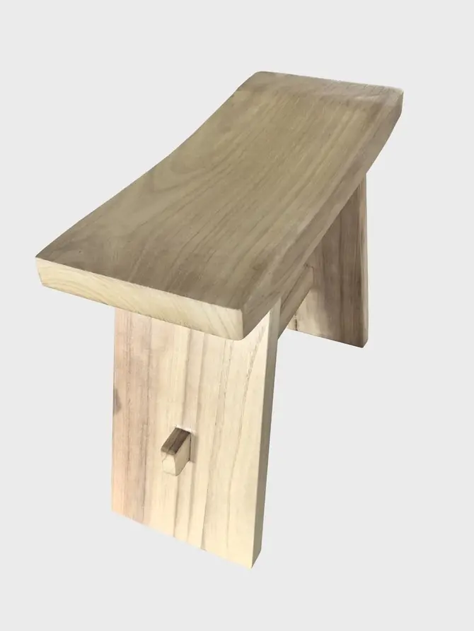 Taboret NEGRO drewniany natural 50x20x40 cm