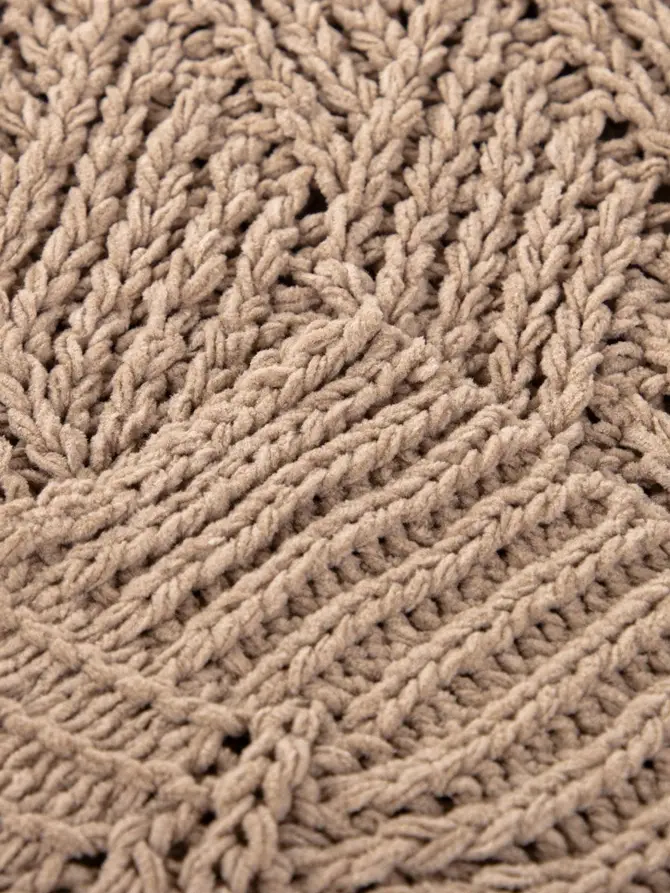 Koc SAVEZ szenilowy taupe 130x170 cm