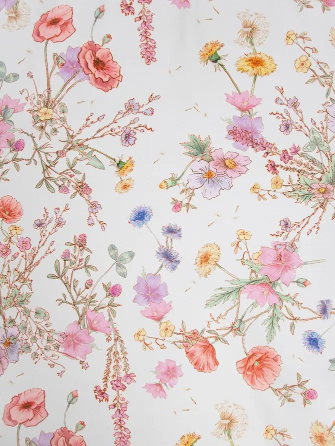 Obrus MEADOW FLOWERS dekoracyjny z kwiatowym wzorem 130x180